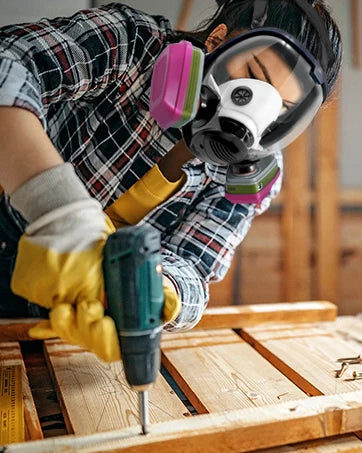 Helmaske 6800 med anti-dug linse og dobbelt filtrering