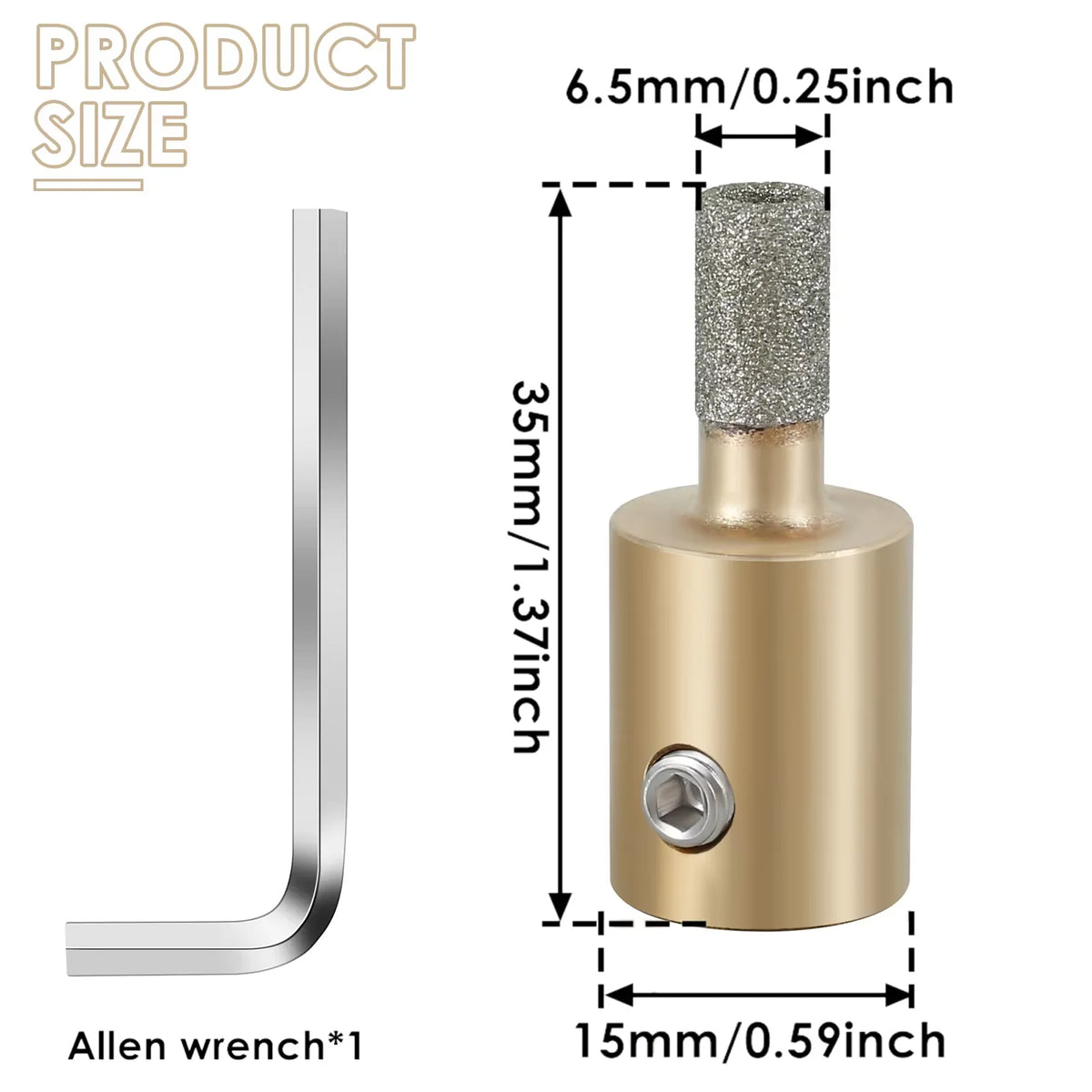 Diamond Glass Grinder Bits — Size and Set Options