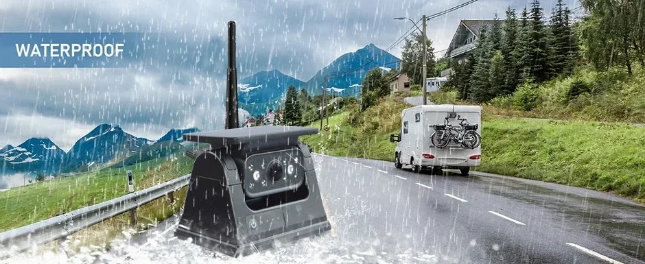 Wireless WiFi Solar Backup Camera Magnetic BaseAI Blind Spot Alarm Backup for IPhone Android Bus Van Truck RV Front Rear View .