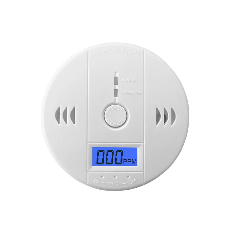 Carbon Monoxide Detector Alarm New Photoelectric Sensor 85dB Sound Warning LCD Digital Display Home Indoor CO Poisoning Siren