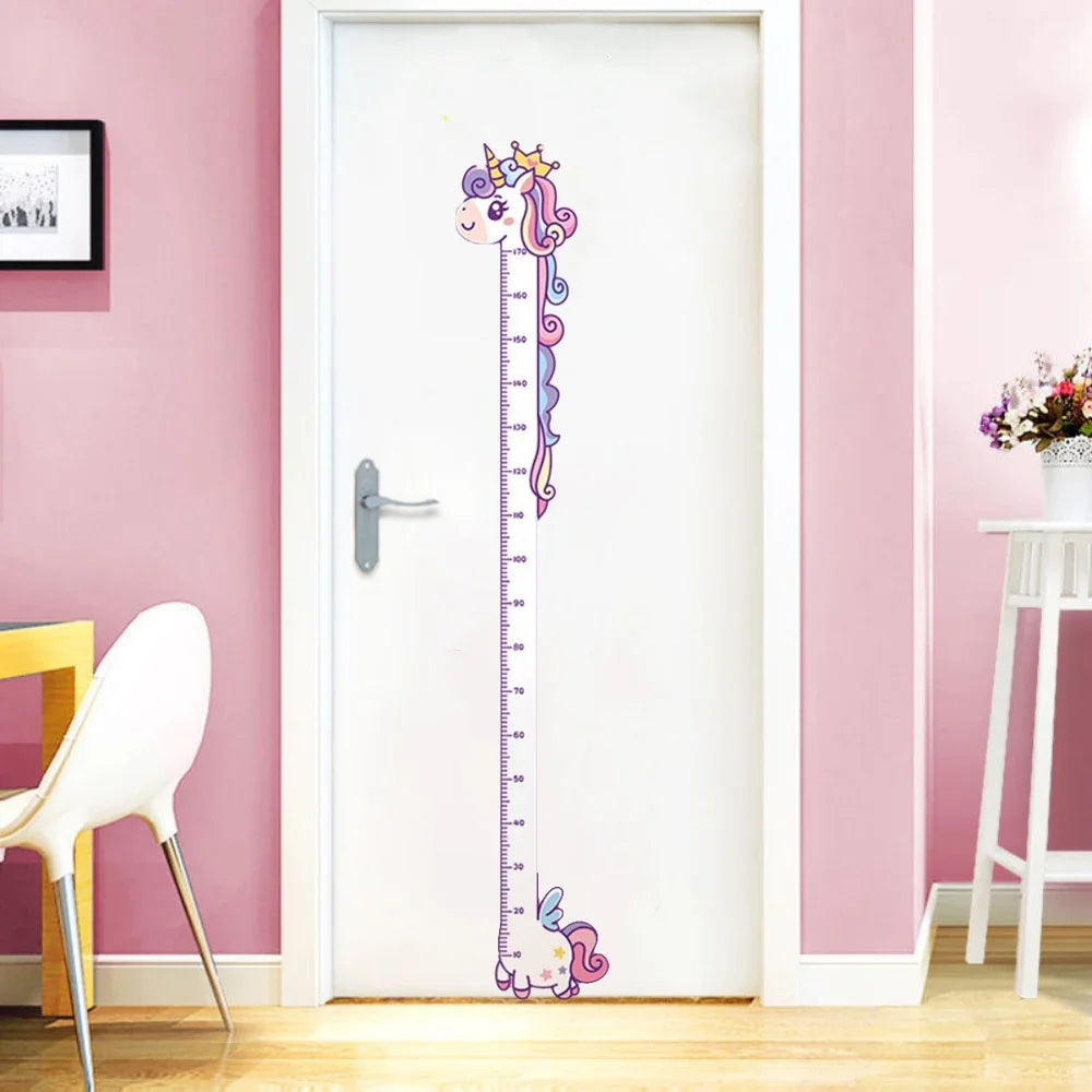 1PC wall sticker measuring instrument ruler for measuring height, cartoon height sticker wallpaper can be removed