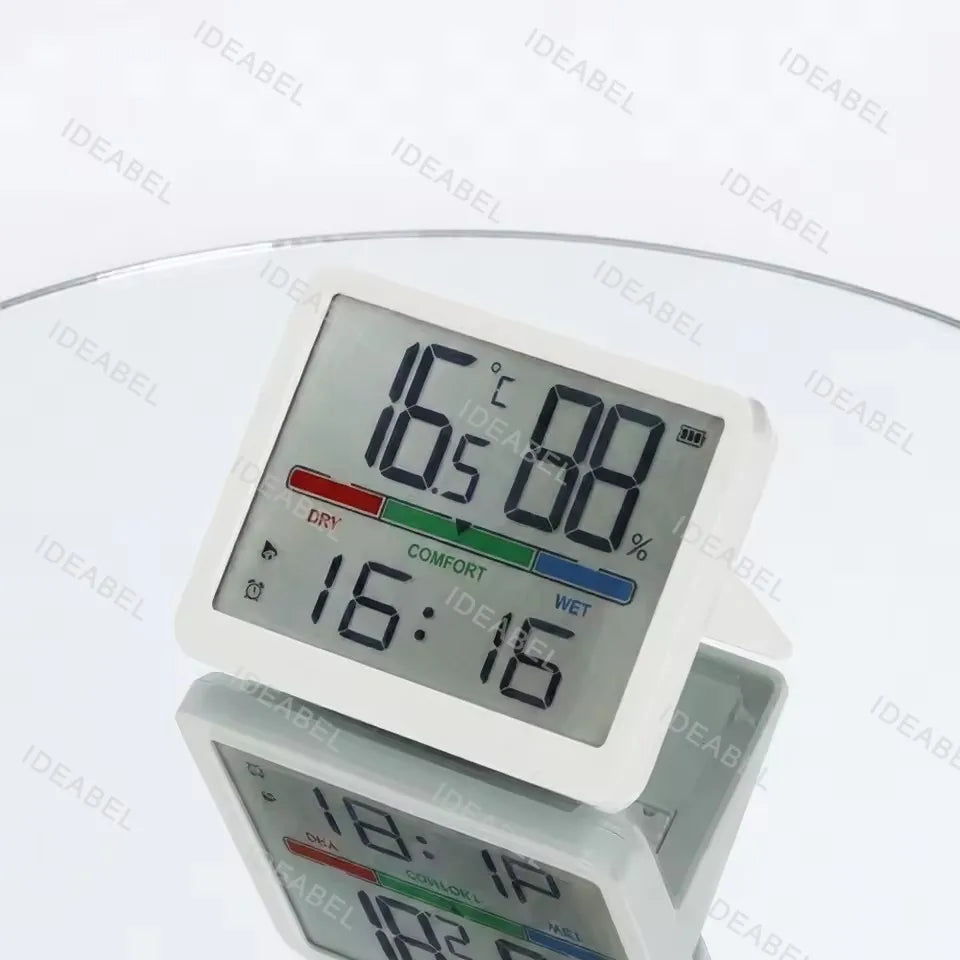 Digital Alarm Clock with Temperature, Humidity and Magnetic Back