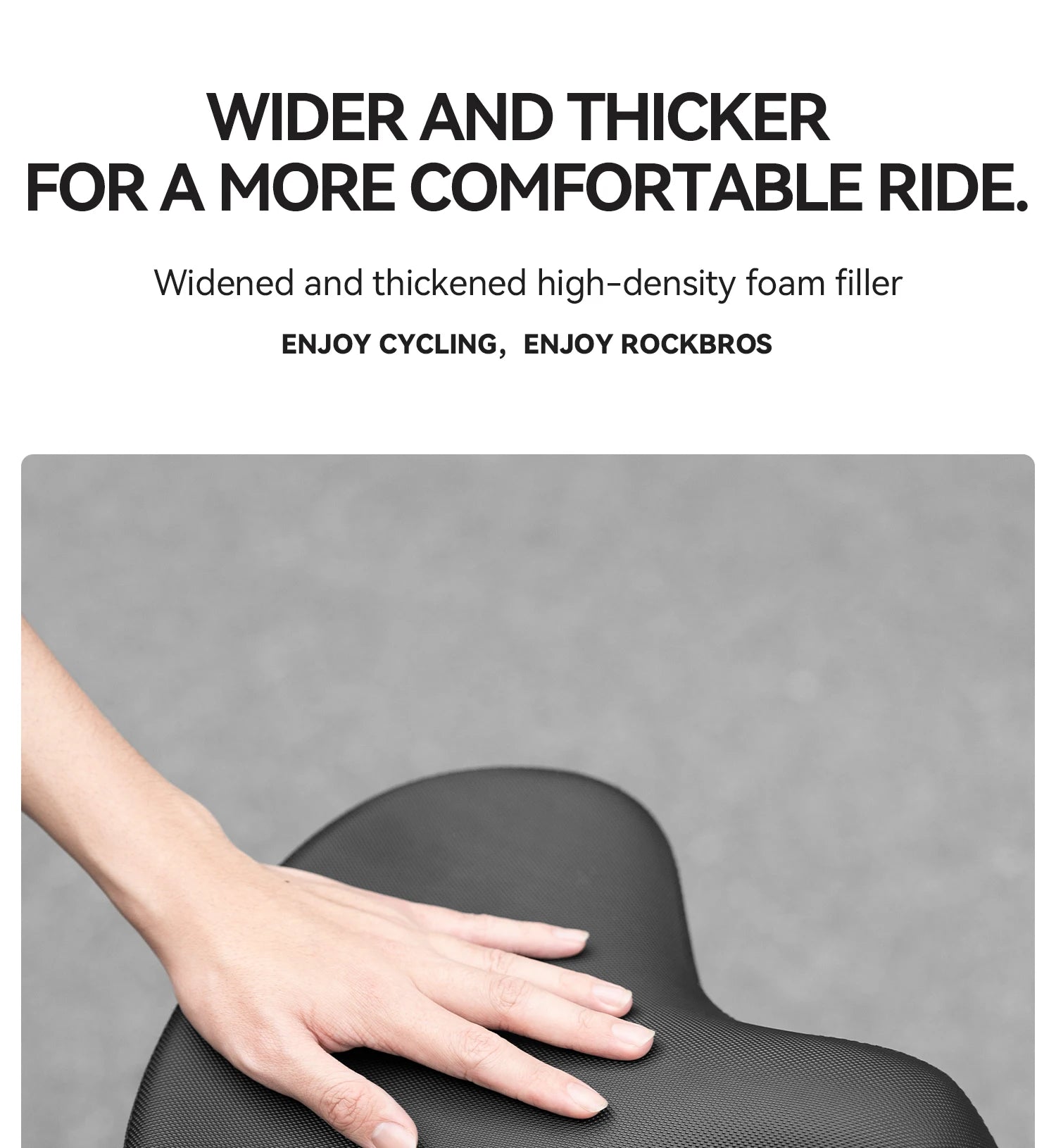 Comfortable Wide Bike Saddle Cushion with Shock Absorbing Foam