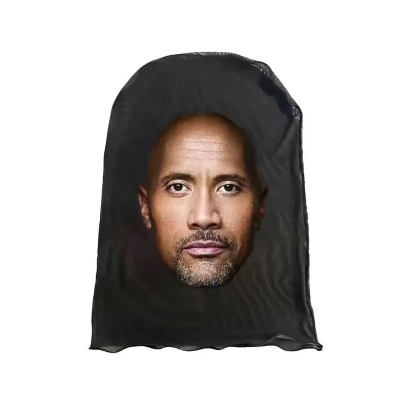 New 3D Printed Kanye Mask Drake Elastic Mesh Full Face Mask for Unisex Cosplay Headwear Party Simulation Balaclava Hat Headgear