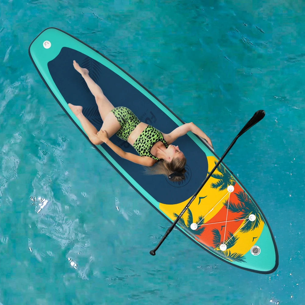 FunWater Inflatable Stand Up Paddle Board Paddling Board Surfboard Surf Sup Board 320-385CM Non-Slip Water Sport Paddle Board