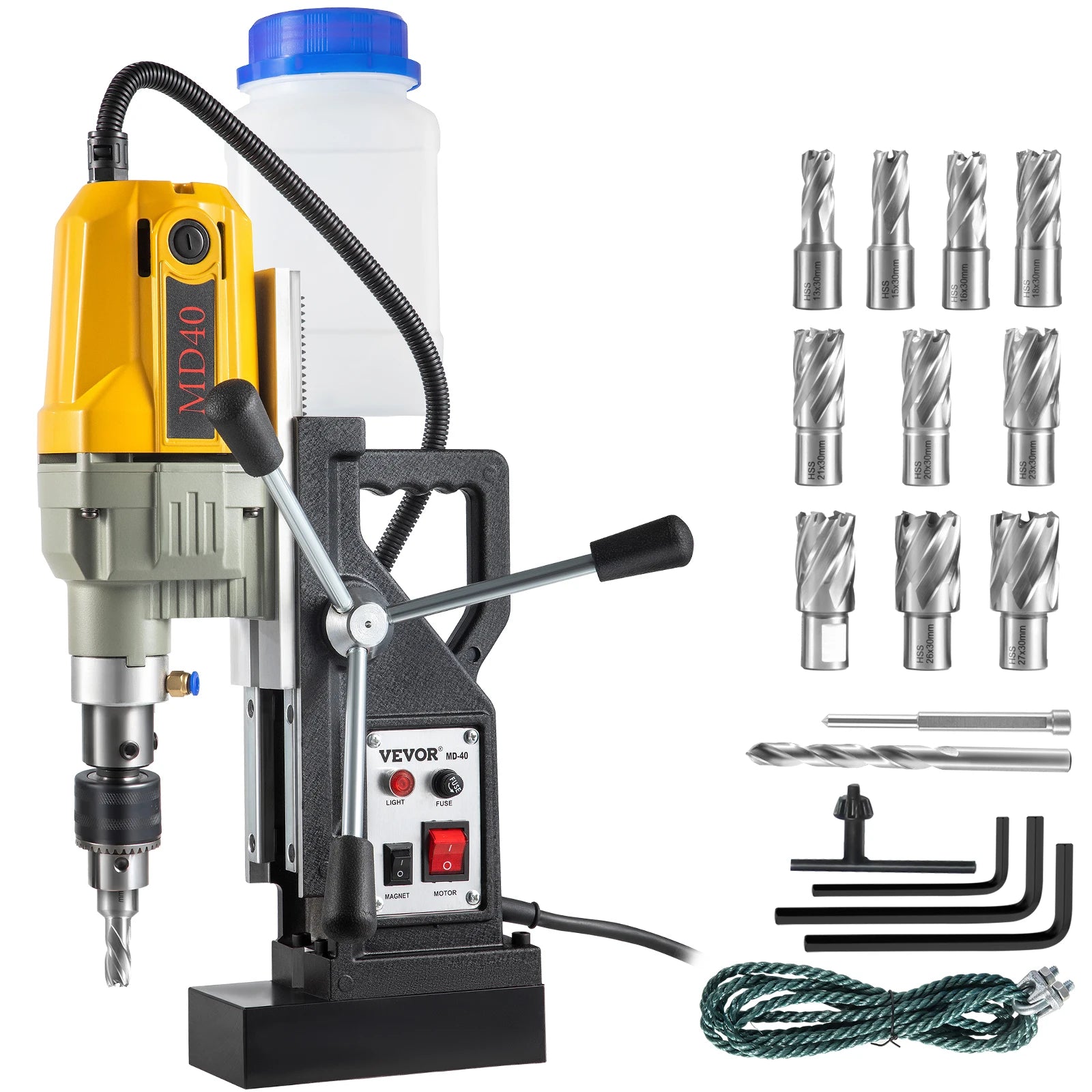 Magnetická vrtačka 1100W s podstavcem 12000N a kapacitou 40 mm