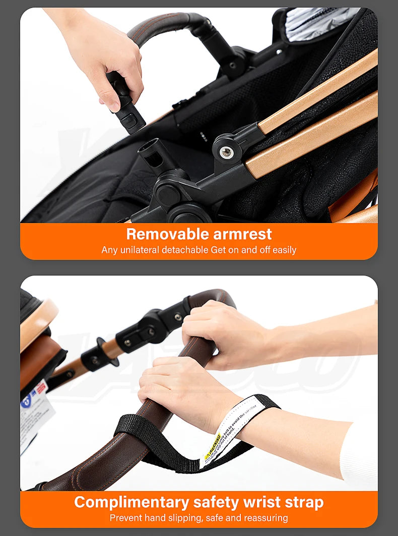 Luxury 3‑in‑1 Baby Stroller High‑Landscape Travel System