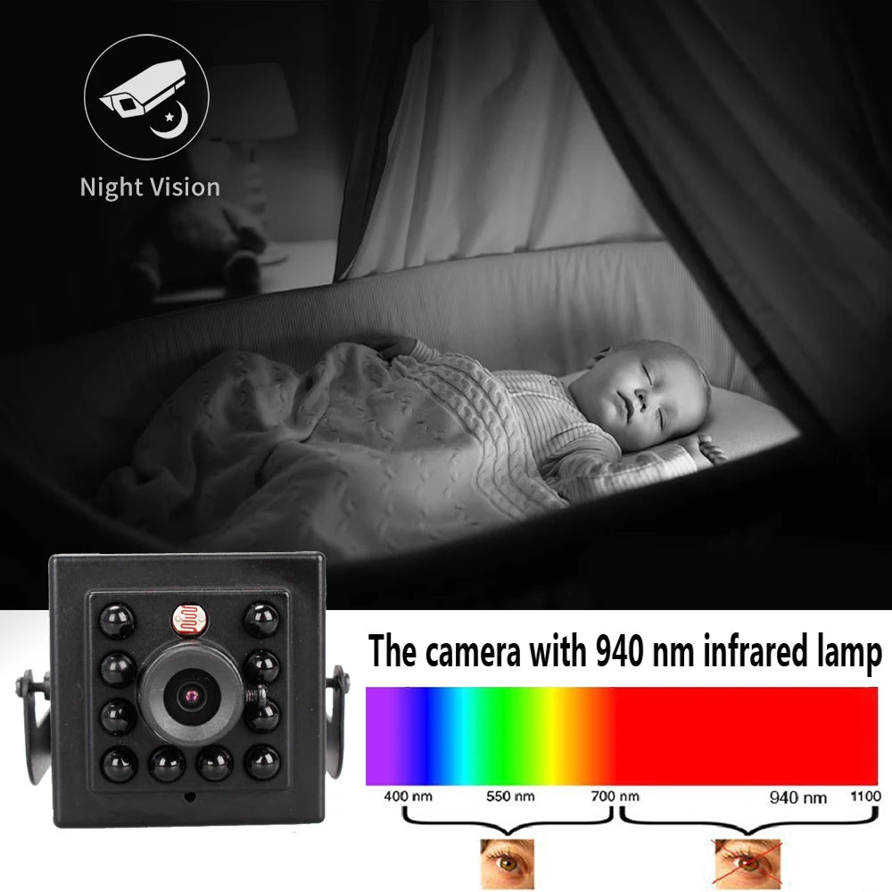 4K Ultra HD 8MP IP Camera Indoor H.265 Onvif Mini Small CCTV Night Vision IR 940nm POE Security Camera Inside Birdcage Machine