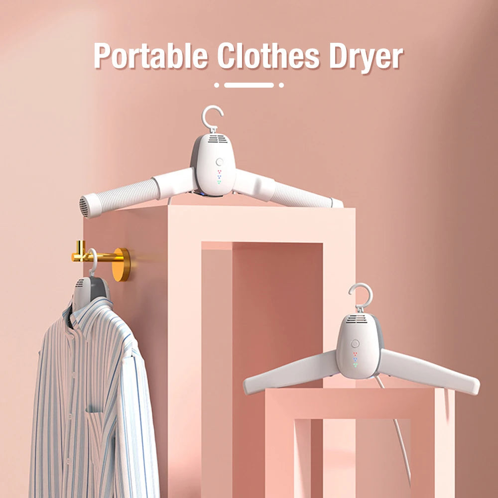 Electric Clothes Drying Rack Hang Clothes Dryer UV Sterilization Portable Travel Home Business Mini Folding Clothes Heater