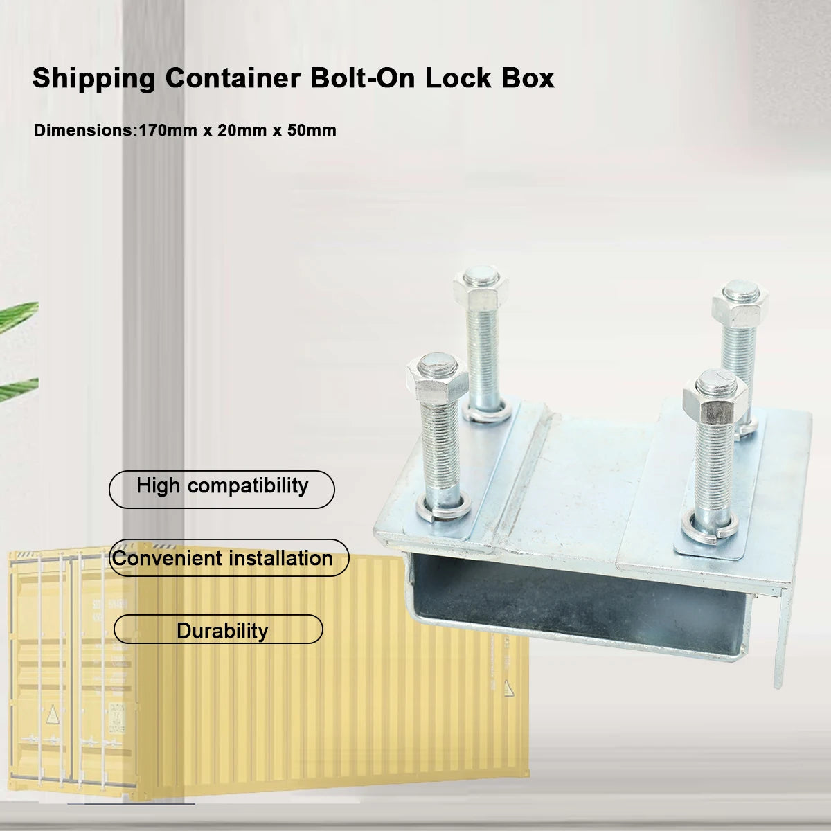 Dry Cargo Container Spare Parts High Security Container Door Lock Box Spray Molding Container Anti‑Theft Lock Housing for Shipping Containers