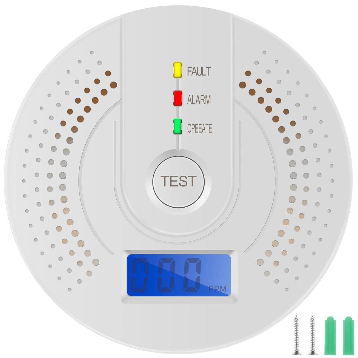 Oberoende CO-larmsensor kolmonoxidlarmsdetektor högkänslig varning LCD-display CO-larm