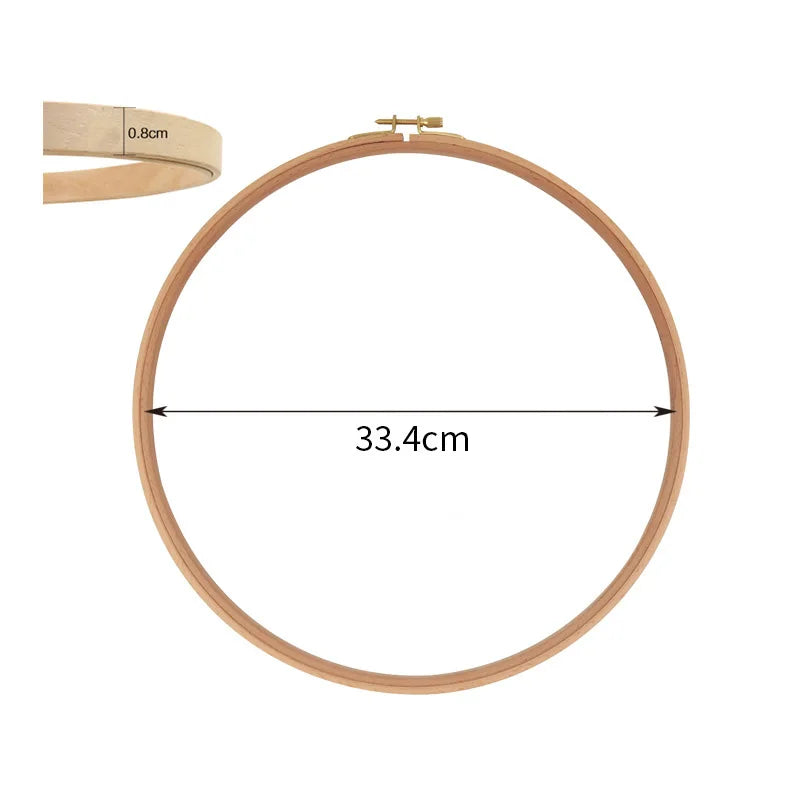 Beech Wood Embroidery Hoop for Cross Stitch, Nine Sizes