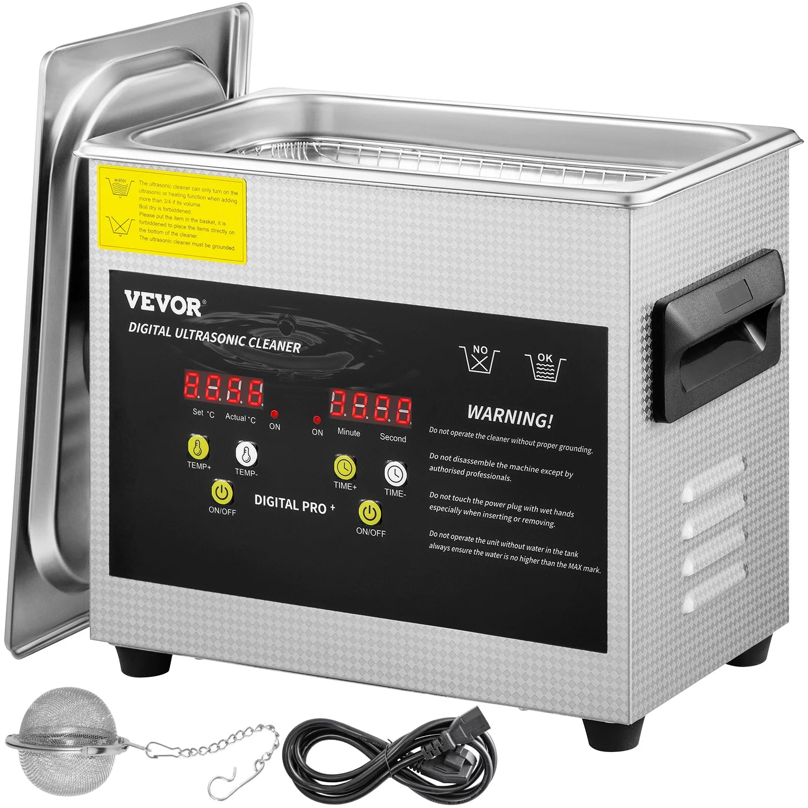 Nettoyeur à ultrasons 2L–15L 40kHz Machine de nettoyage en profondeur avec chauffage