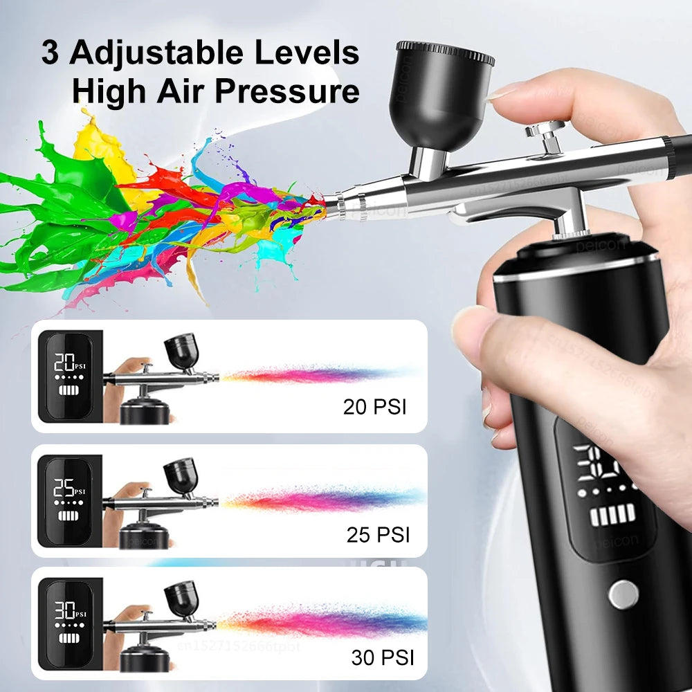Airbrush with Compressor Portable Airbrush Painting Mini Spray Gun for Painting Paint Crafts Airbrush Compressor Paint Spray Gun