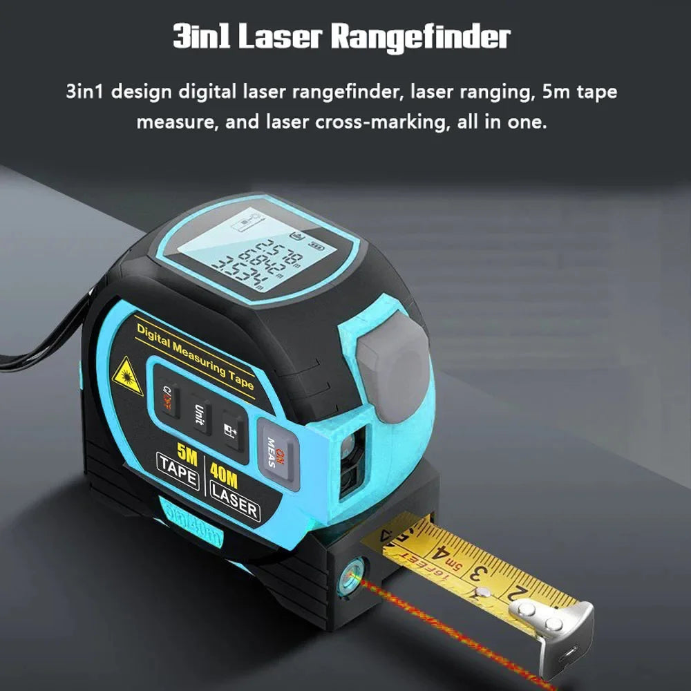 3In1 Laser Rangefinder Laser 40M / 60M Distance Meter Measuring Laser Tape Measure Digital Laser Rangefinder Scale Distance Area