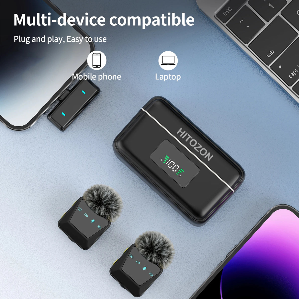 H9 USB-C Wireless Lavalier Microphone with Case