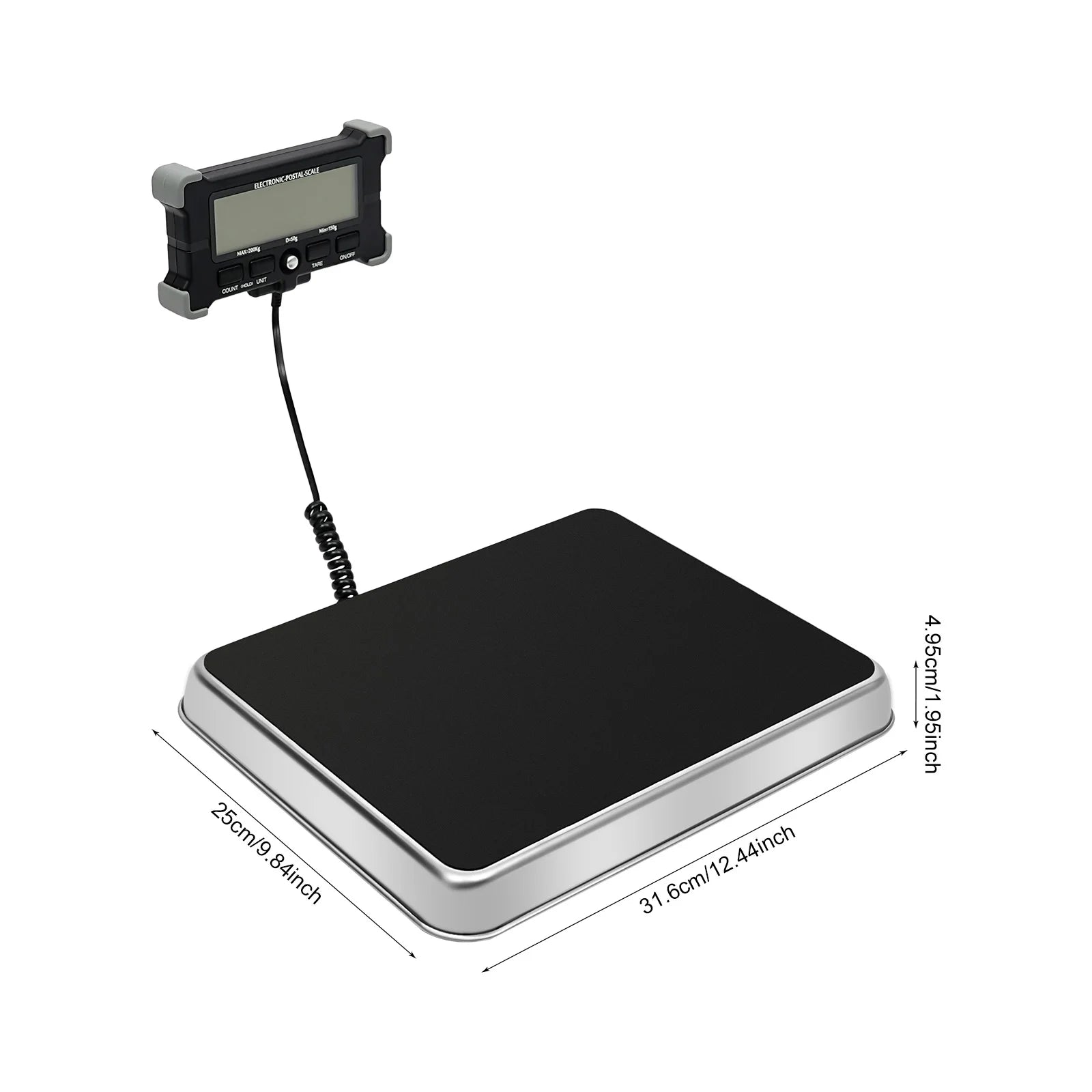 440 lb Heavy Duty Postal Package Scale with LCD Display