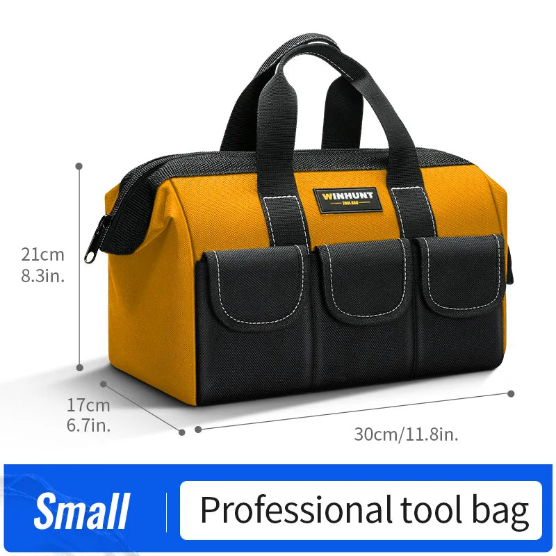 Wide-Mouth Oxford Tool Tote, Three Sizes