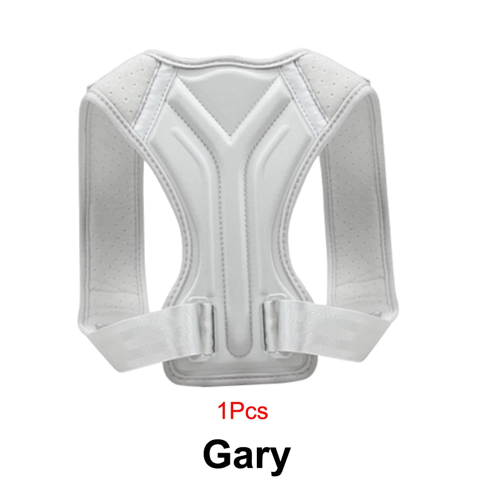 Adjustable Posture Reminder Brace, Black or Grey, XS–XL