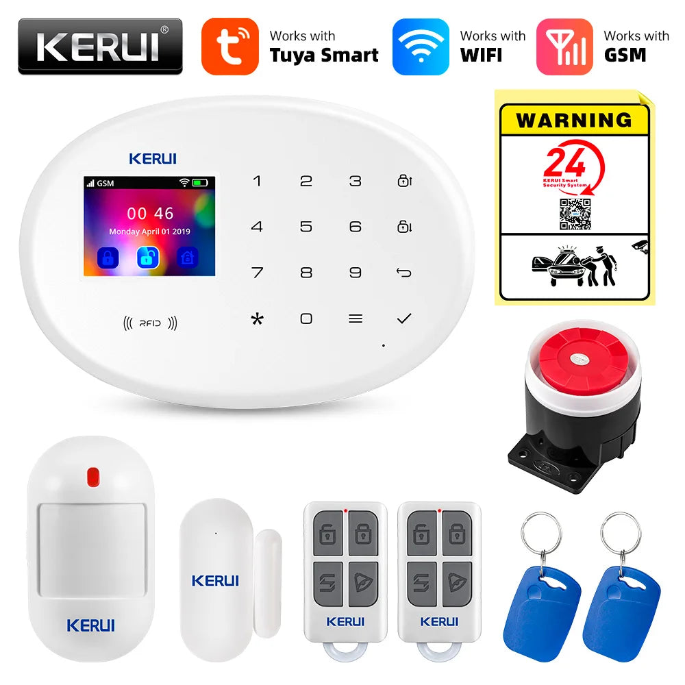 W181/W202 Tuya WiFi a 2G GSM Alarm System