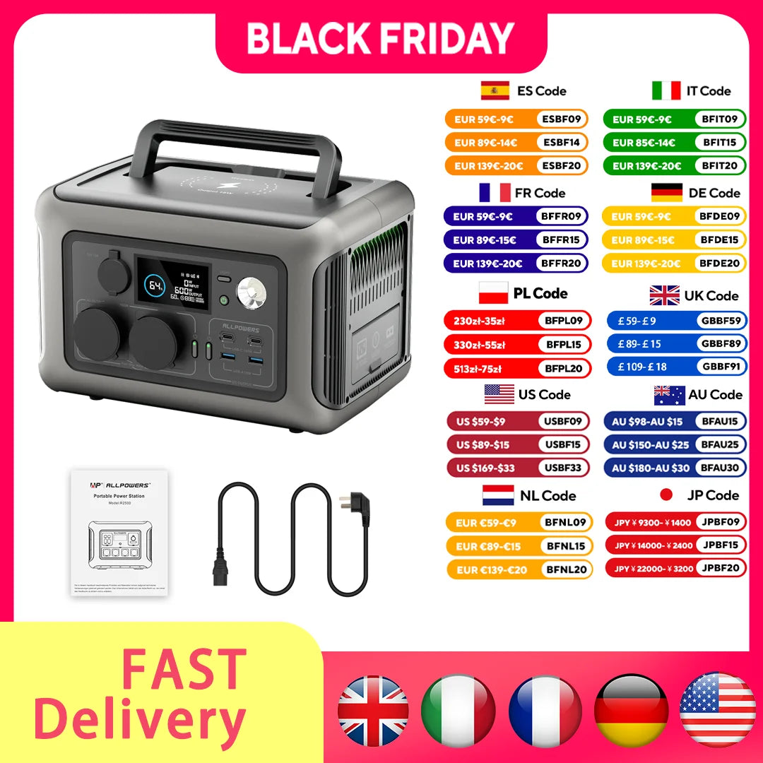 R600 Portable Power Station 299Wh