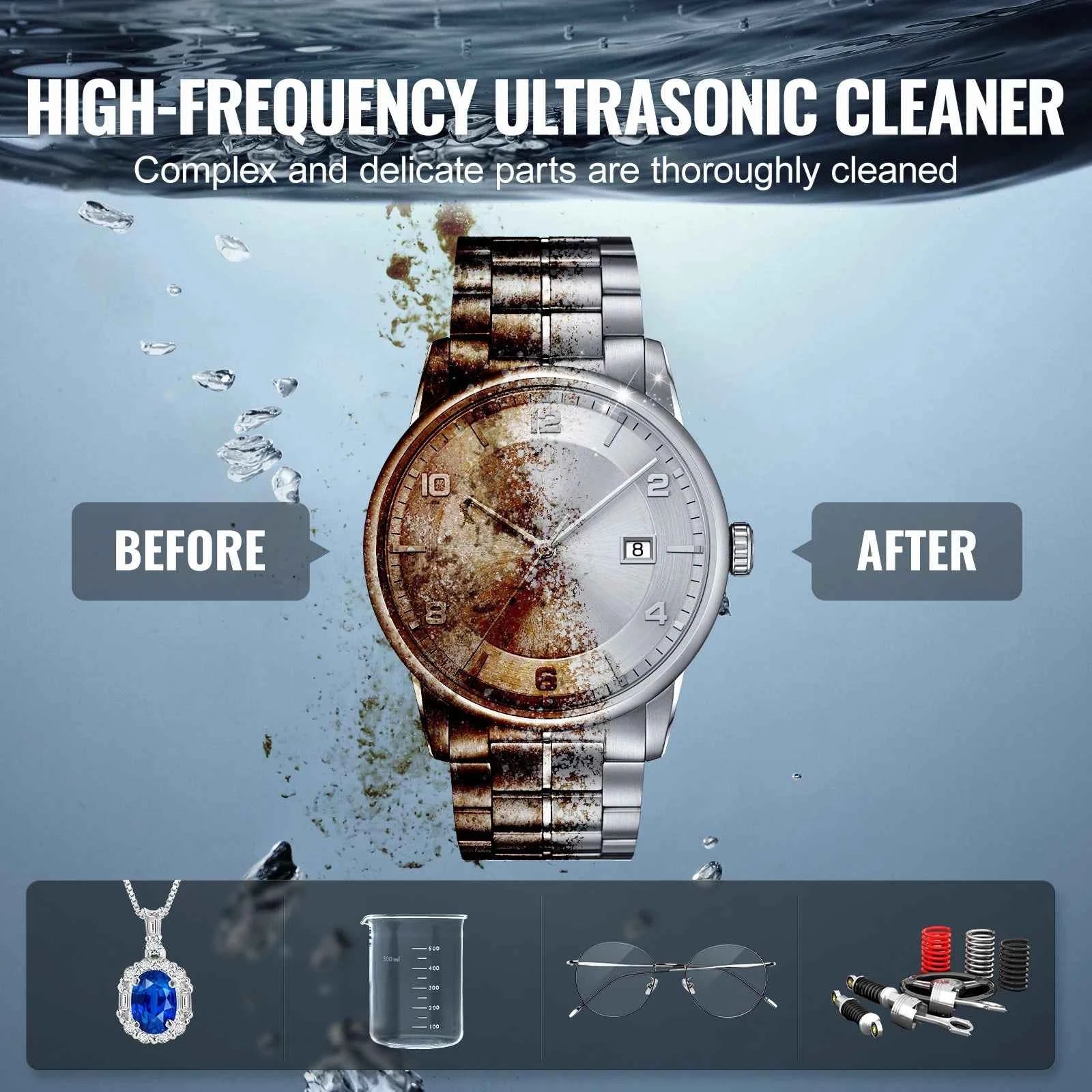 SucceBuy 15L 30L Knob Ultrasonic Cleaner with Heater & Timer for Lab Tools Metal Parts Carburetor Brass Auto Parts Engine Parts