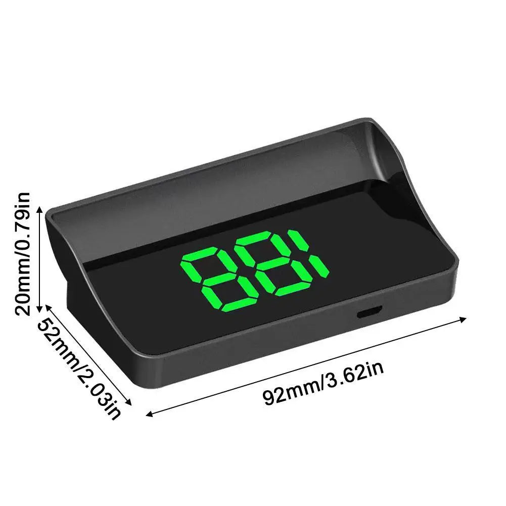 GPS Windscreen Head-Up Speed Display, Green or White LED