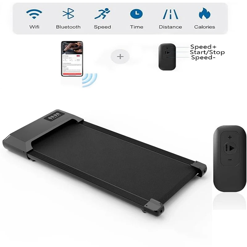 Tapis de course portable 2-en-1 pour la maison, capacité de poids 300 lbs, 2,5 CV