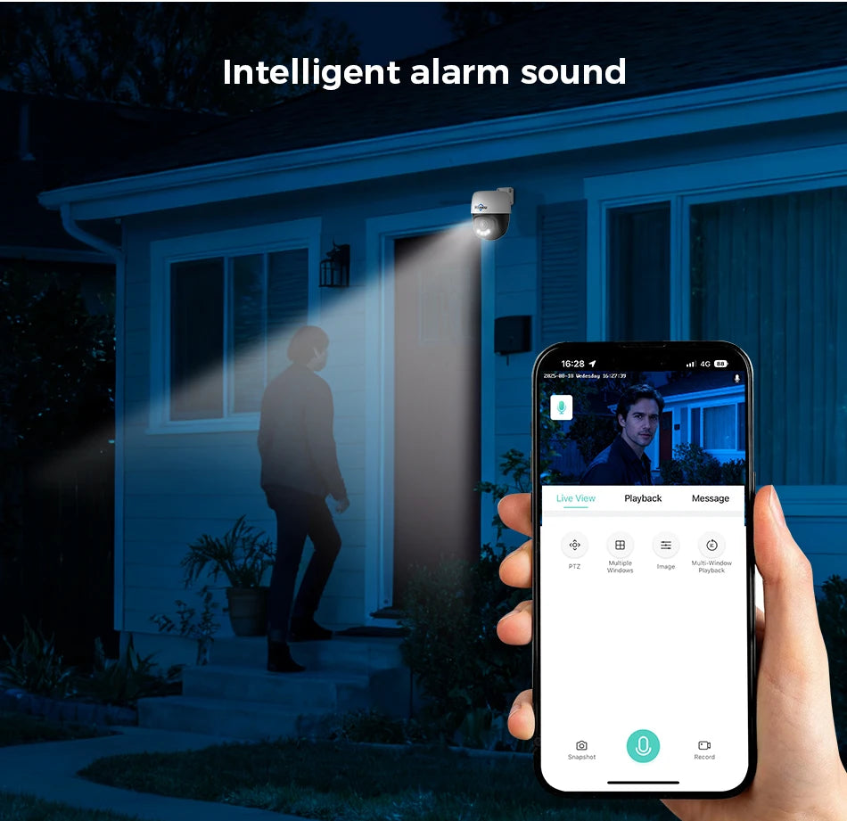 4K PTZ PoE IP Security Camera