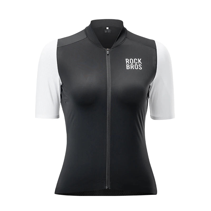 ROCKBROS letní cyklistický dres vysoce elastický měkký lehký prodyšný krátký rukáv cyklistický dres 3D střih dámské cyklistické oblečení