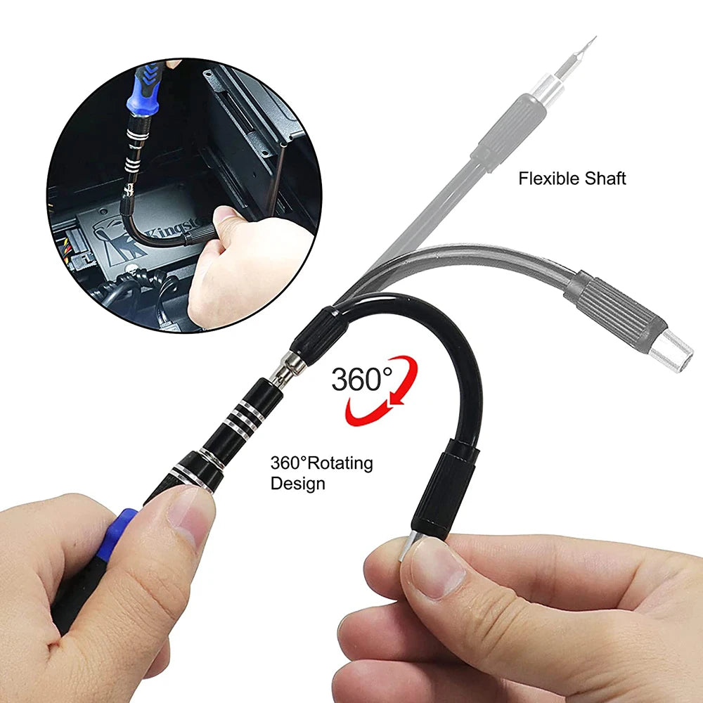 Screwdriver Set Magnetic Torx Phillips Screw Bit Kit WOZOBUY With Electrical Driver Remover Wrench Repair Phone PC Tools