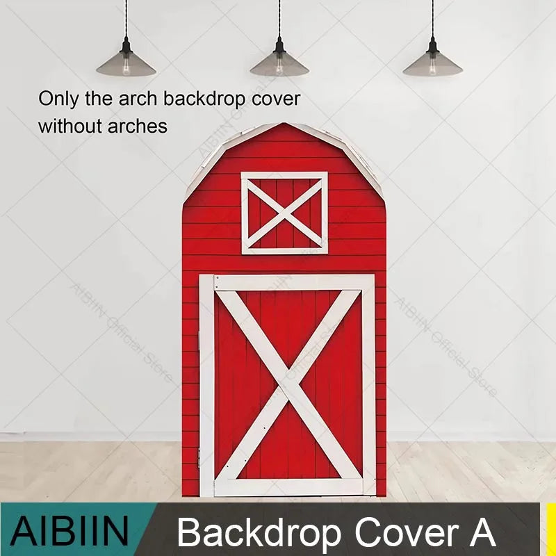 Farm-Themed Arch Backdrop Cover, Stand Excluded