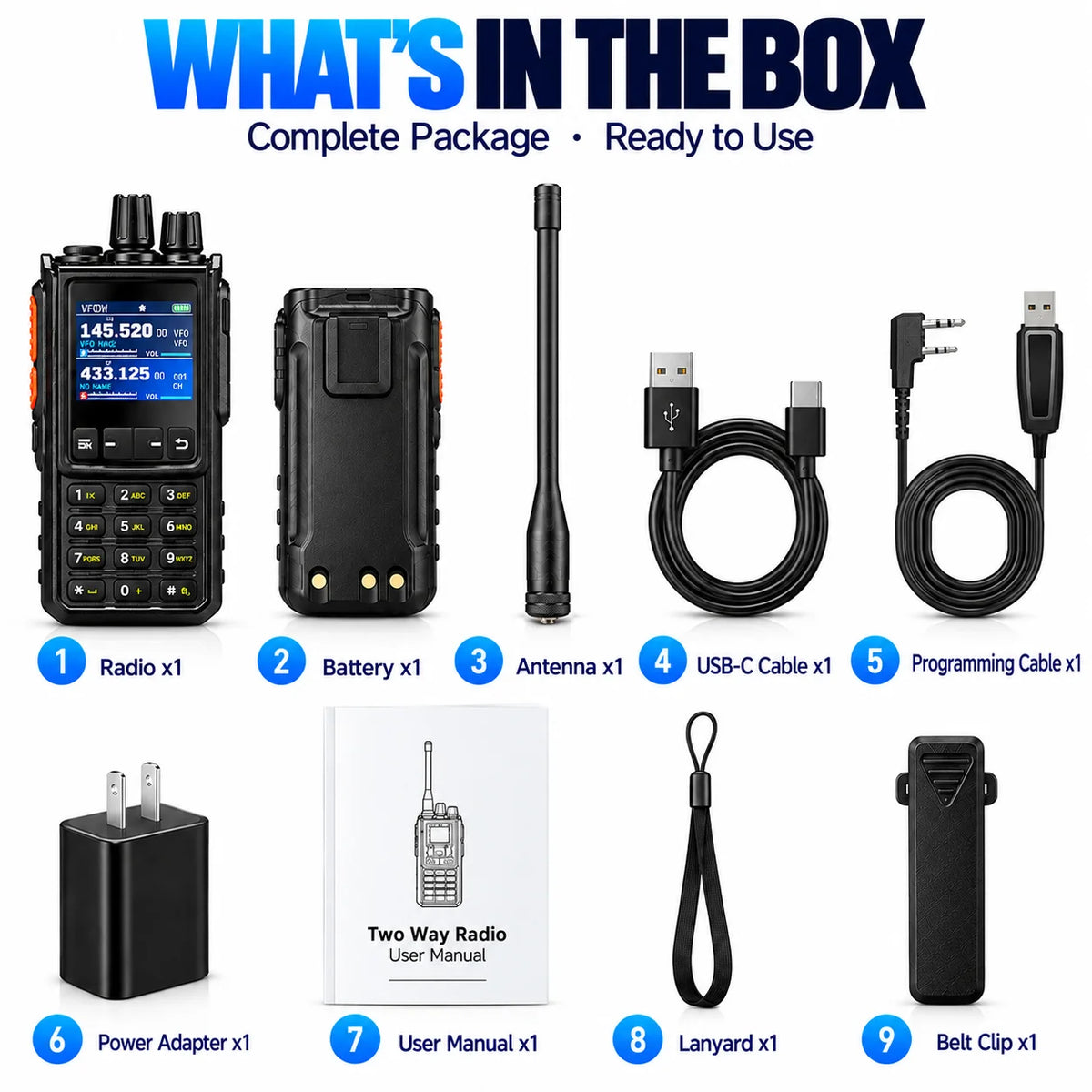 H28Y Handheld Two-Way Radio with Shortwave Receiver