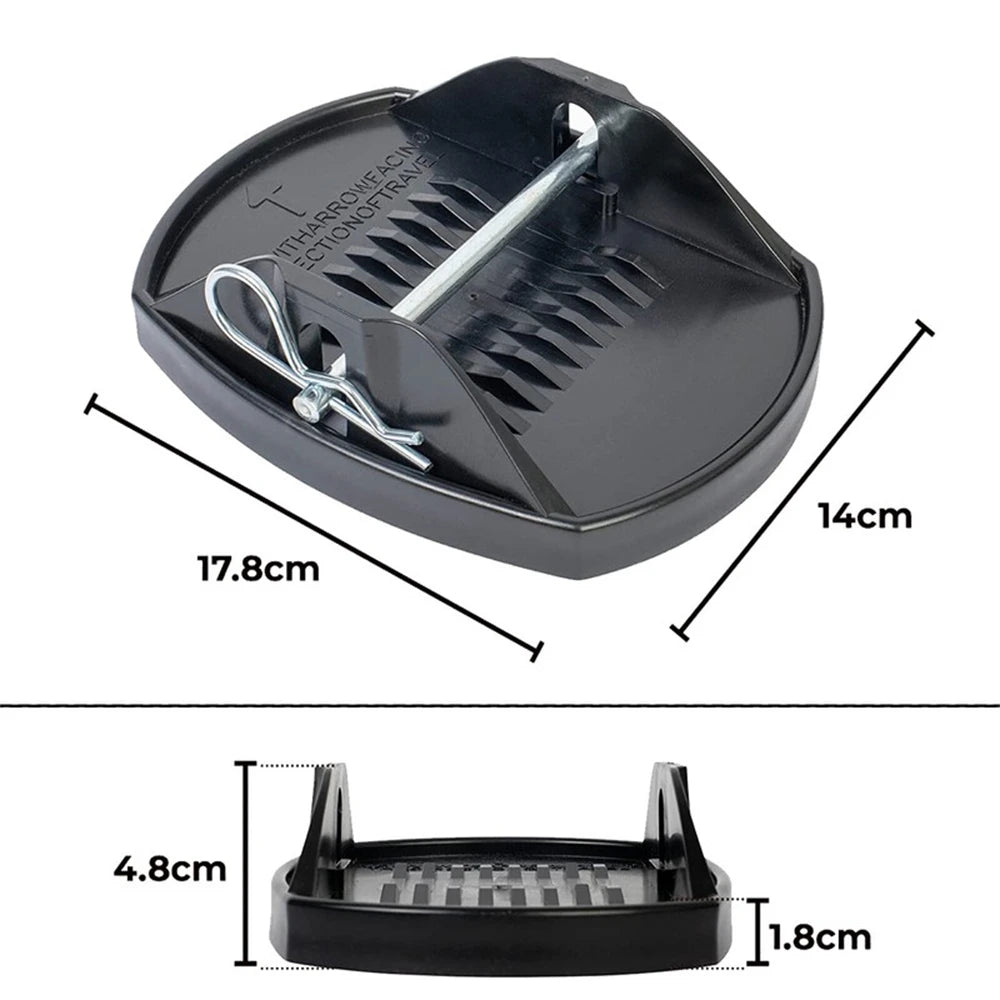 RV Trailer Jack Pads 4PCS Easy Installation Leveller Wheel Foot Leg Support Universal Wheel Foot Leg Support Adapter