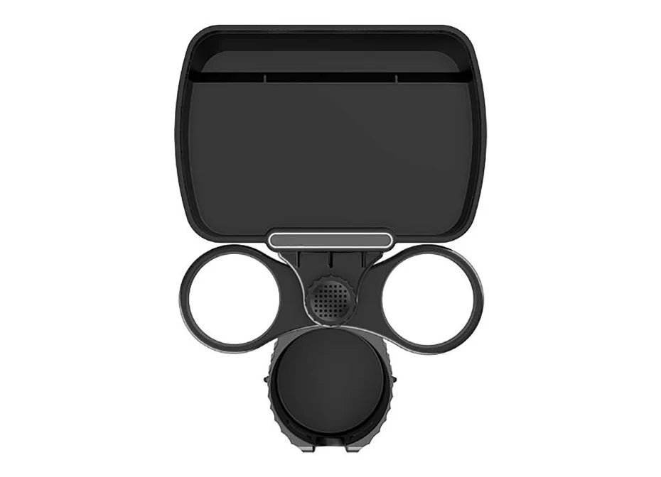 SEAMETAL 4 in 1 Car Cup Holder Extension Food Tray 360-Degree Rotation Center Console Snacks Tray Drink Holder 3kg Load-Bearing