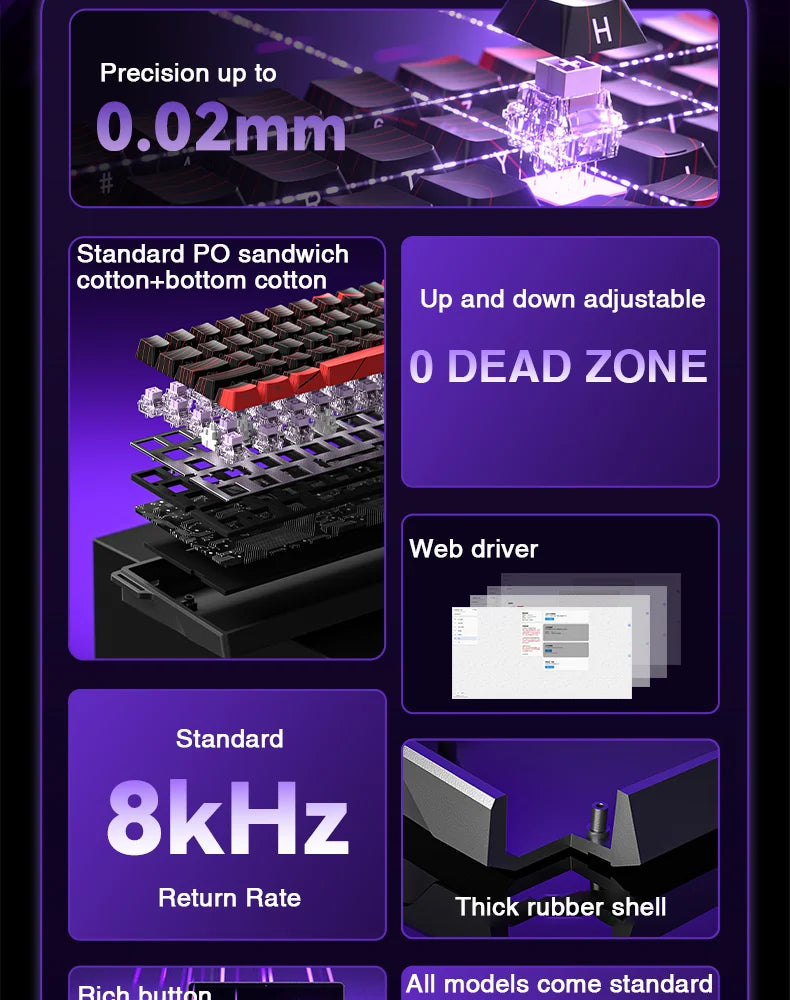 AULA WIN60 WIN68 HE Esport mágneses kapcsolós gamer billentyűzet