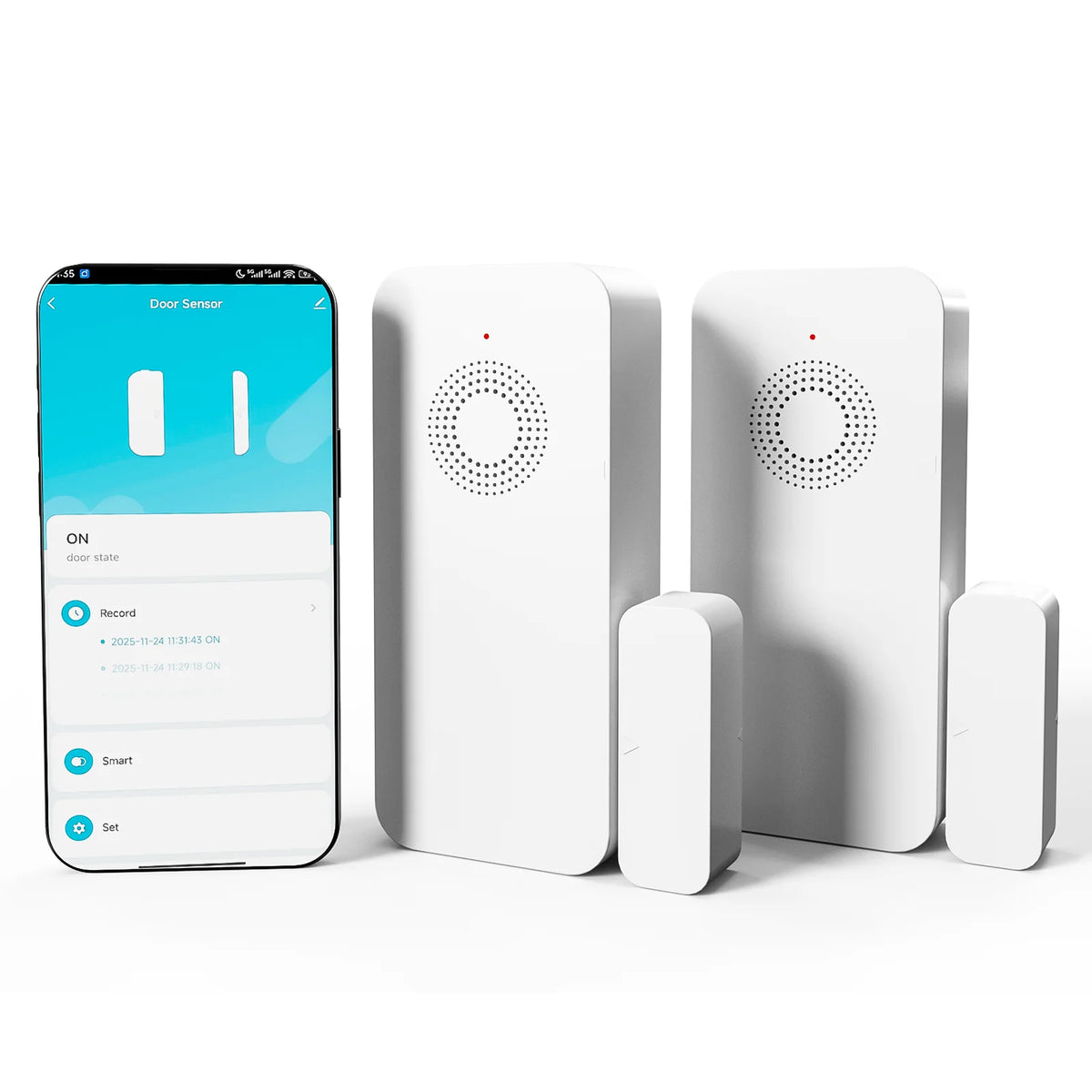 Tuya Smart WiFi Door Sensor 110dB Sound Window Sensor Smart Life Door Sensor APP Alert Alarm Door Window Magnetic Sensor