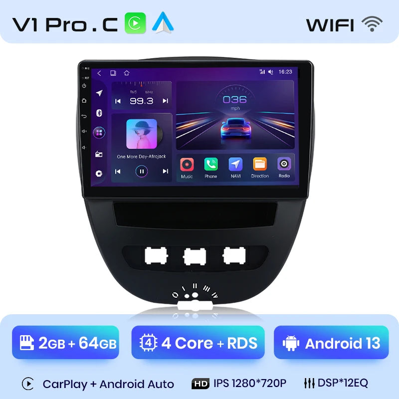 Junsun V1 Plus Car Radio with Wireless CarPlay & Android Auto