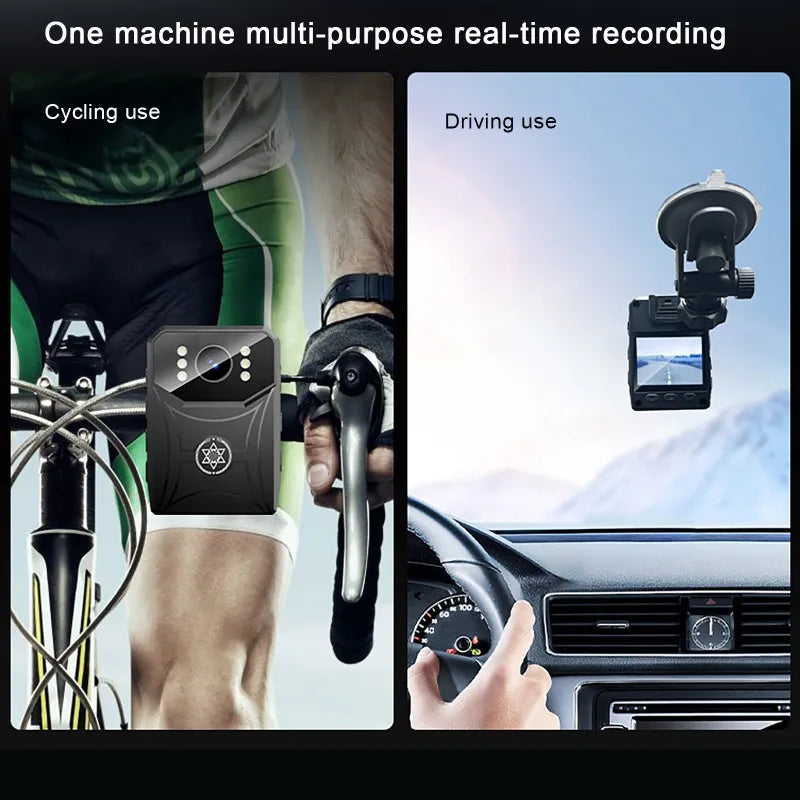 Mini 4K HD Cameras with WIFi 3000mAh Digtal Video Recorder with IPS Screen Night Vision Police Body Camera Portable Camcorder