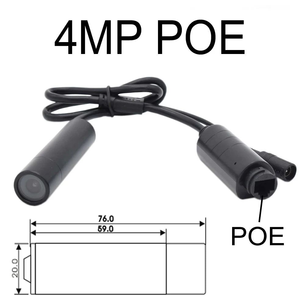 5MP Low Lux POE Waterproof Mini IP Camera for Industry and Security