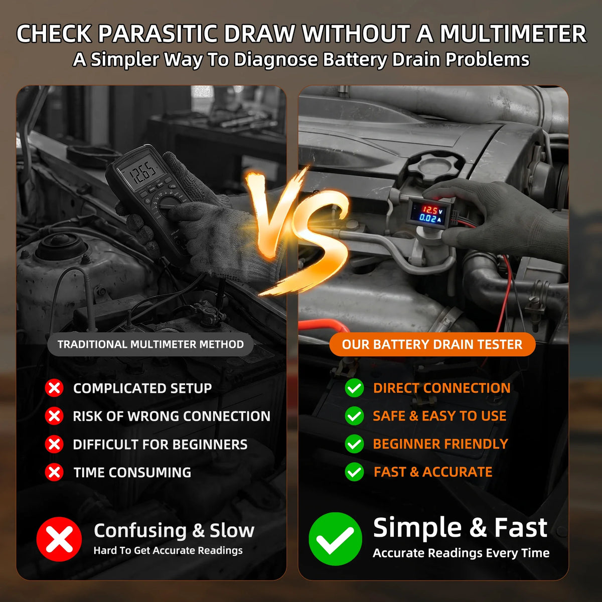 Tester parazitného odberu autobatérie BDT-2