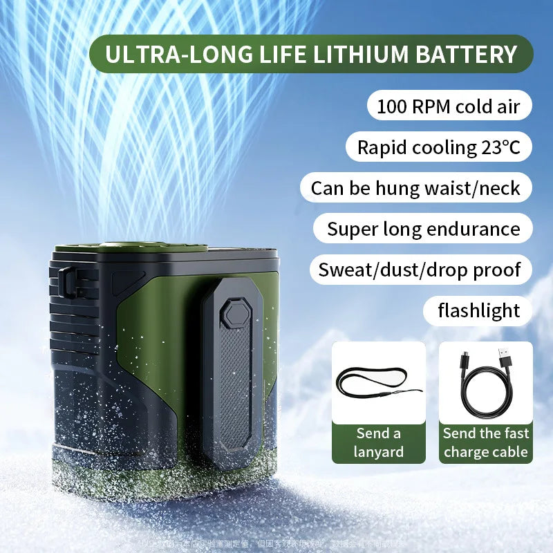 Xiaomi 2025 Waist-hanging Fan High-speed Portable Waist-clip Outdoor Construction Site Cool Down USB Mini Neck-hanging