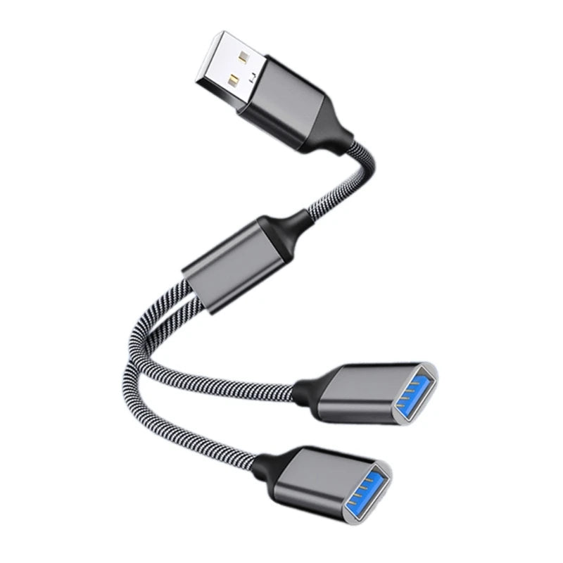 USB-A to Dual USB-A Splitter Cable, 28 cm