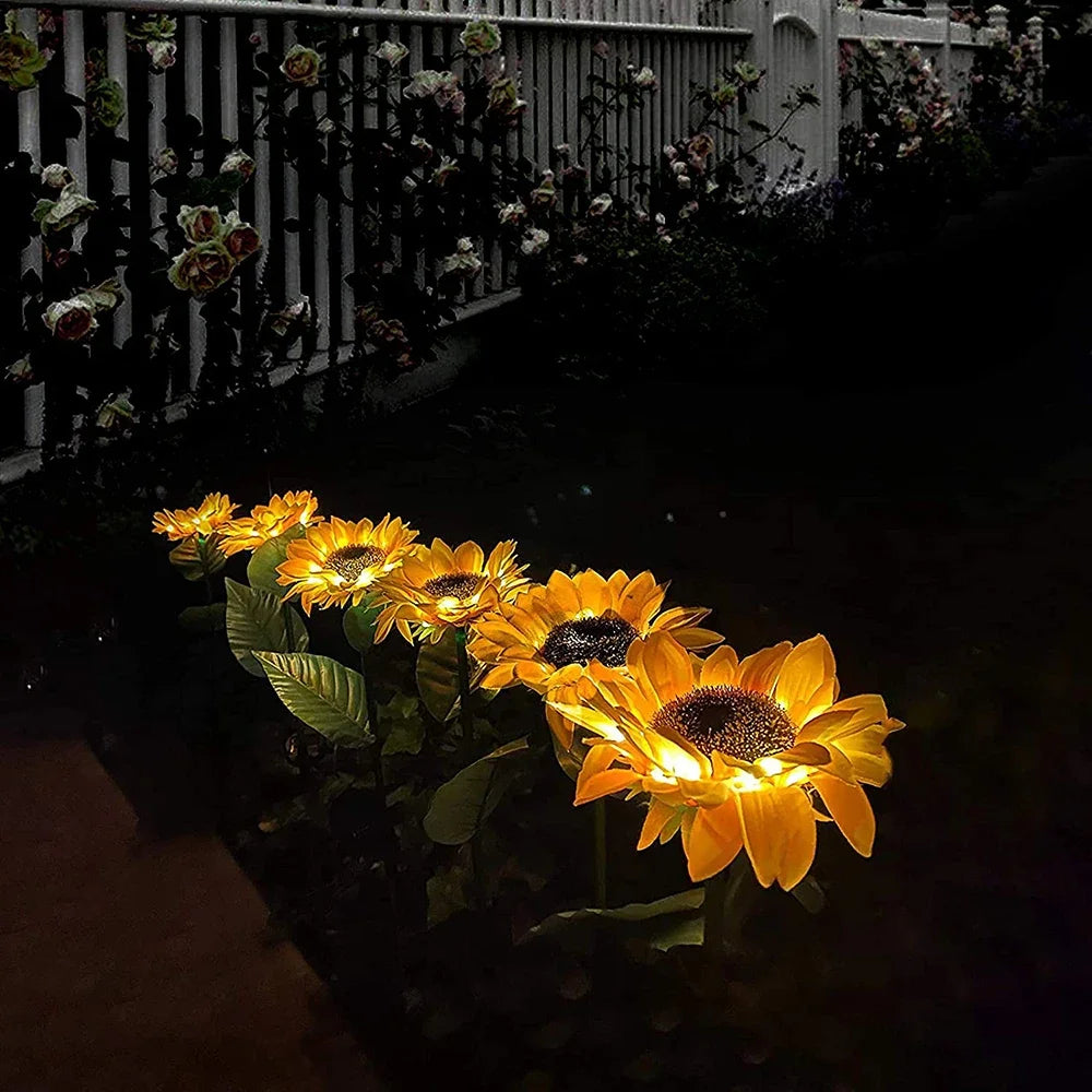 Simulated Outdoor Solar Girasole Intelligente Luci da Giardino
