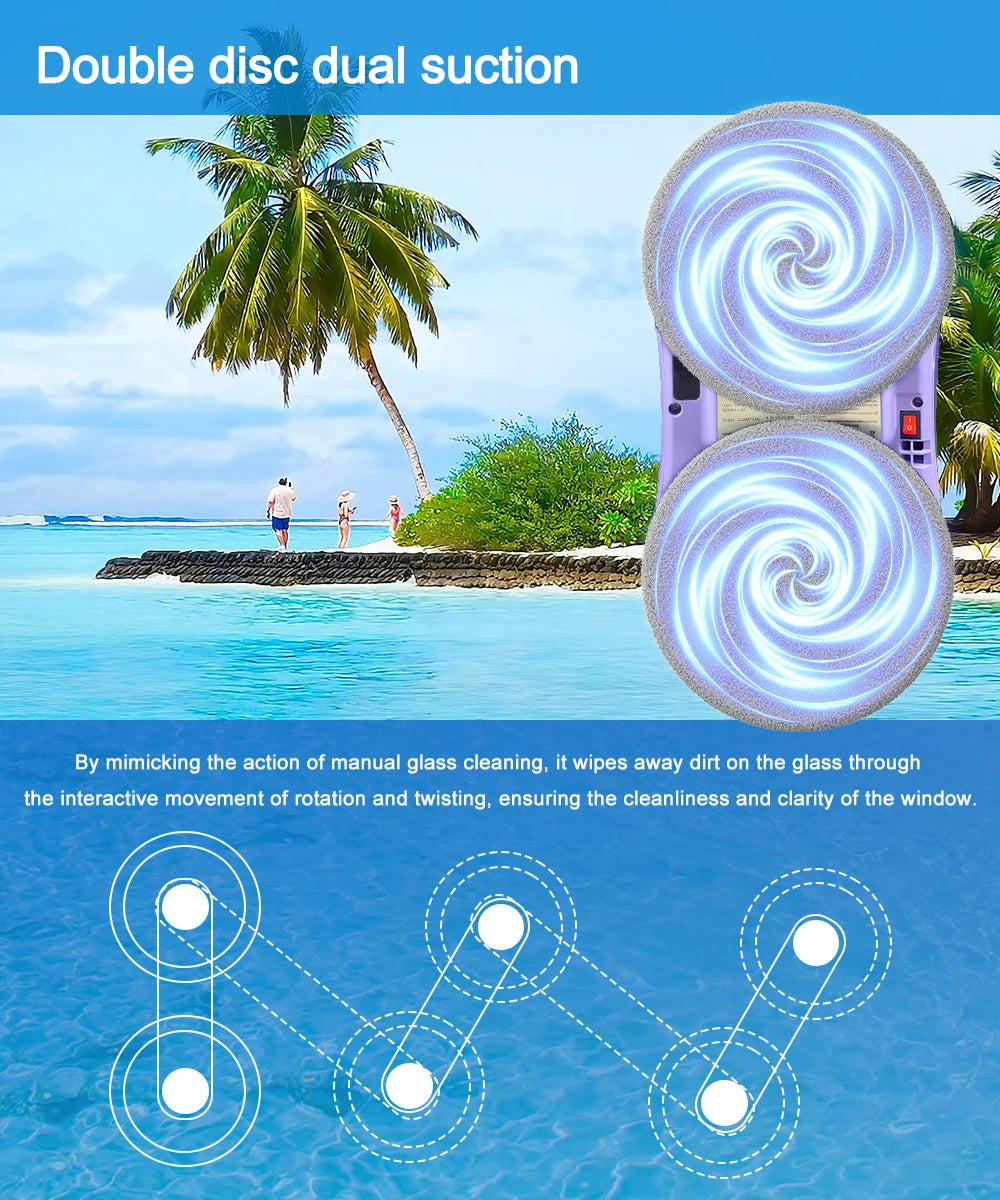 PuRuiKai aknapesurobot kahe düüsiga