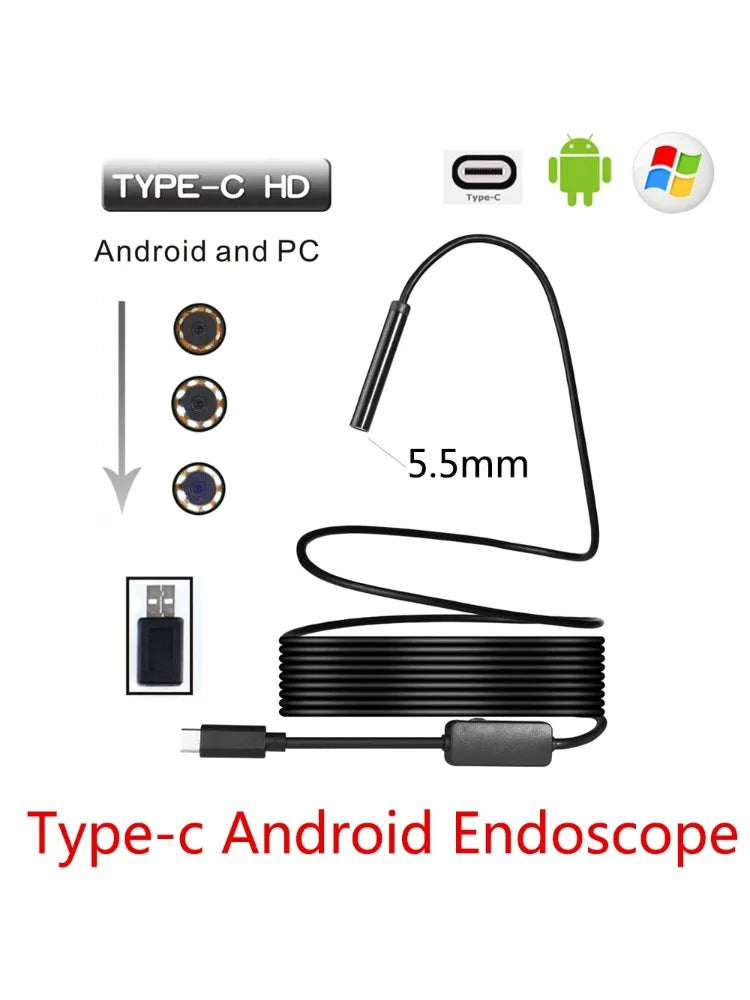5.5mm USB Type-C Inspection Camera Borescope