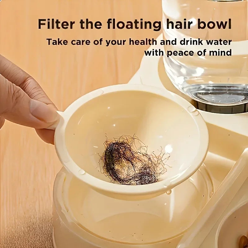 Pet Feeder Dual Food Bowl All-in-One Automatic Food Water Dispenser Large Capacity Food Storage Dispenser Pet Supplies