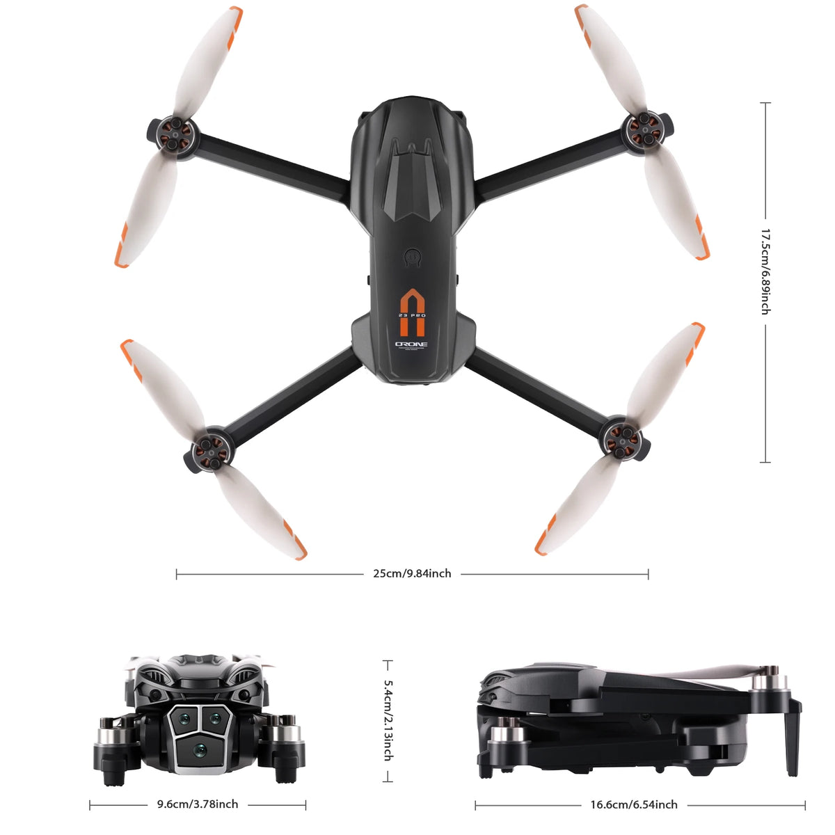 Podofo Drone 4k Professional Dual Camera Mini Helicopter Quadcopter Toy Obstacle Avoidance Foldable RC Drone Headless Mode Mini Drones