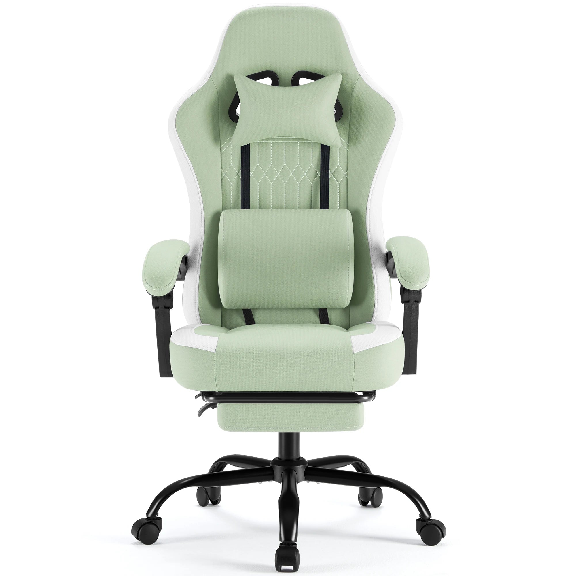 Ergonomická herní židle s bederní oporou, polohováním a opěrkou nohou
