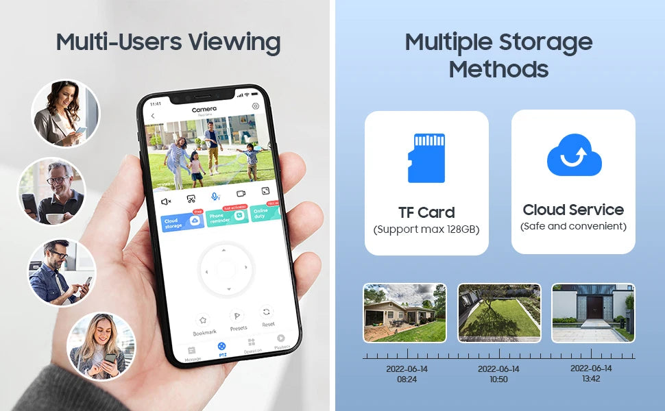 4MP PTZ WiFi Network Security Camera